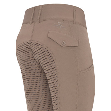 Pantalon d'équitation HV Polo Nadine FullGrip Taupe Foncé Marron