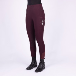 Legging d'équitation HV Polo Classic FullGrip Baie noire Bordeaux Legging d'équitation HV Polo Classic FullGrip Baie noire Bordeaux