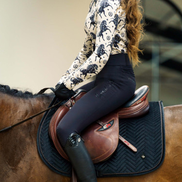 Legging d'équitation Imperial Riding Shiny Sparks FullGrip Noir