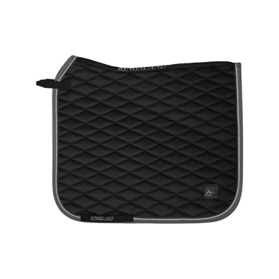 Tapis de selle Kingsland KLelin matelassé à losanges brodés Dressage Noir