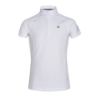 Chemise de concours Kingsland Classic manches courtes Junior Filles Blanc