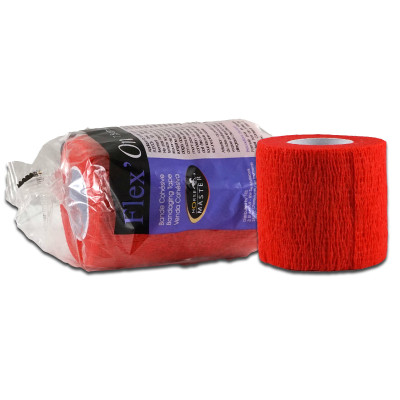 Bande cohésive Flex'on Horse Master Rouge 5 cm