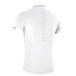 Polo de concours Flags & Cup garçon Wako manches courtes Blanc Polo de concours Flags & Cup garçon Wako manches courtes Blanc