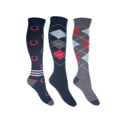Chaussettes HKM Cardiff par 3 Violet / lilas
