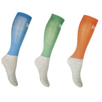 Chaussettes HKM Microcotton Colour par 3 Bleu / vert / orange Chaussettes HKM Microcotton Colour par 3 Bleu / vert / orange