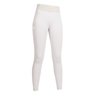 Legging HKM Lavender Bay full seat siliconen Wit