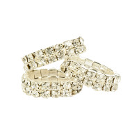 Elastiques à natter HKM Crystal Blanc Elastiques à natter HKM Crystal Blanc