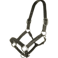 Leren halster HKM Soft Zwart