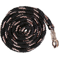 Longe HKM Rosegold avec mousqueton anti-panique Bordeaux / or rose