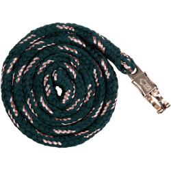 Longe HKM Rosegold avec mousqueton anti-panique Émeraude / or rose Vert Longe HKM Rosegold avec mousqueton anti-panique Émeraude / or rose Vert
