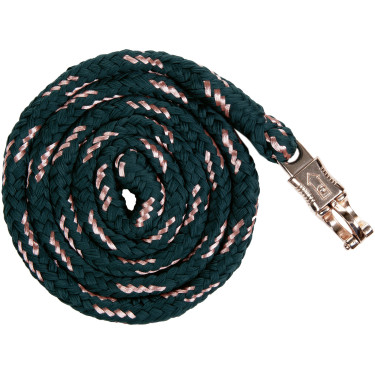 Longe HKM Rosegold avec mousqueton anti-panique Émeraude / or rose Vert Longe HKM Rosegold avec mousqueton anti-panique Émeraude / or rose Vert