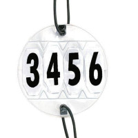 Porte numéro de concours HKM par paire réglable Blanc Porte numéro de concours HKM par paire réglable Blanc
