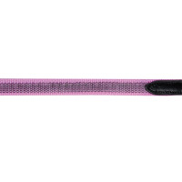 HKM rubber ingeweven teugels Colour Zwart / fuchsia HKM rubber ingeweven teugels Colour Zwart / fuchsia