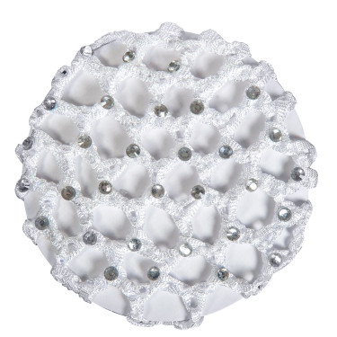 Résille avec pierres brillantes HKM Blanc