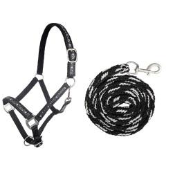 Halsterset met touw 180cm musketon HKM Stars Halsterset met touw 180cm musketon HKM Stars