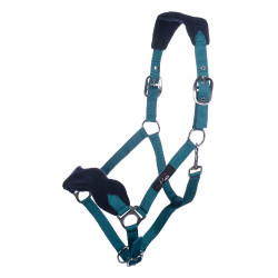 Set de licol HKM mousqueton & franges détachables Pétrole / navy Bleu Set de licol HKM mousqueton & franges détachables Pétrole / navy Bleu