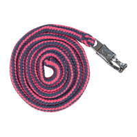 Set de licol HKM mousqueton anti-paniques franges détachables Gris / rose foncé