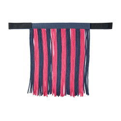 Set de licol HKM mousqueton anti-paniques franges détachables Gris / rose foncé