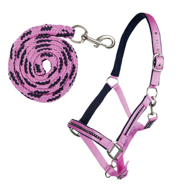 HKM Crystal halsterset met musketon en voering HKM Crystal halsterset met musketon en voering