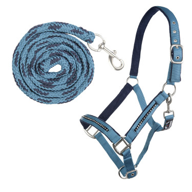 HKM Crystal halsterset met musketon en voering HKM Crystal halsterset met musketon en voering