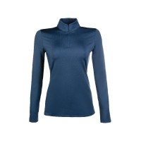 T-shirt technique HKM Basic manches longues Bleu foncé
