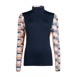 T-shirt techniek HKM Lyon Active lange mouwen Donkerblauw