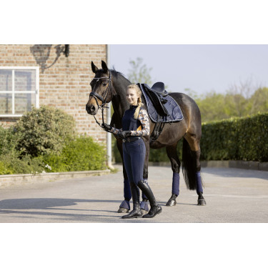 T-shirt technique HKM Lyon Active manches longues Bleu foncé