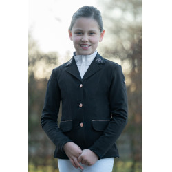Veste de concours HKM Flora Kids Noir Veste de concours HKM Flora Kids Noir