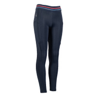Legging HKM Aymee full seat en silicone Bleu foncé