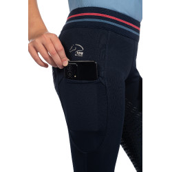 Legging HKM Aymee full seat en silicone Bleu foncé