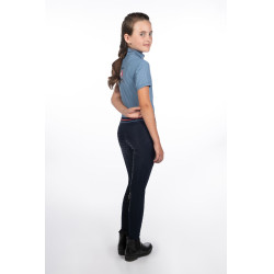 Legging HKM Aymee full seat en silicone Bleu foncé
