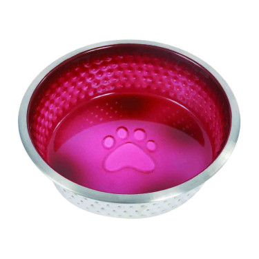 WeatherBeeta antislip roestvrijstalen hondenbak Magenta Roze