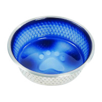 Gamelle pour chien WeatherBeeta en acier inoxydable antidérapant Bleu roi Gamelle pour chien WeatherBeeta en acier inoxydable antidérapant Bleu roi