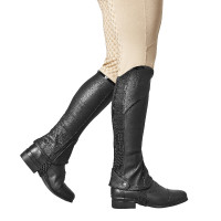 Mini-chaps Dublin Stretch Fit Zwart / zwart lak