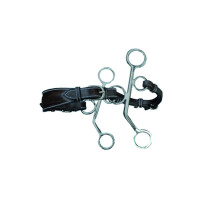 Hackamore Jump'In cuir branches courtes Acajou