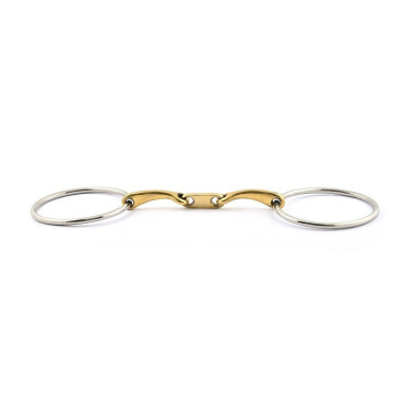 Bit 2 ringen 90 mm Jump'In platte zeer dunne mondstukken met tongplaat