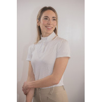 Wedstrijdpolo Pénélope Las Honey korte mouwen Wit