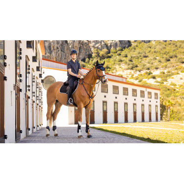 LeMieux Eurojump Suede Zadeldek Zwart / Zilver / Grijs