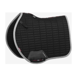 LeMieux Eurojump Suede Zadeldek Zwart / Zilver / Grijs
