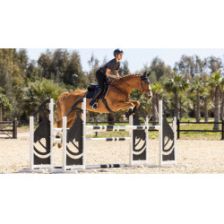 LeMieux Eurojump Suede Zadeldek Zwart / Zilver / Grijs