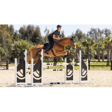 LeMieux Eurojump Suede Zadeldek Zwart / Zilver / Grijs