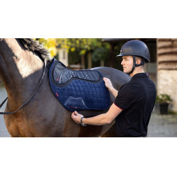 Tapis LeMieux X-Grip Silicone EuroJump Square Bleu marine