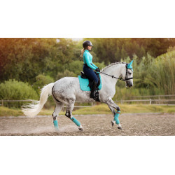 Tapis LeMieux Suede Dressage Square Azure Bleu Tapis LeMieux Suede Dressage Square Azure Bleu