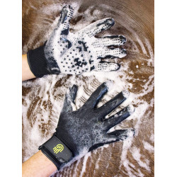 Gant de pansage LeMieux Hands On Noir Gant de pansage LeMieux Hands On Noir