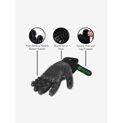 Gant de pansage LeMieux Hands On Noir Gant de pansage LeMieux Hands On Noir