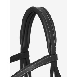 Bridon LeMieux Arika muserolle croisée Noir / argent Bridon LeMieux Arika muserolle croisée Noir / argent