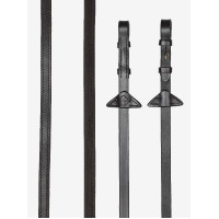 Rubberen / lederen teugels LeMieux Havana / messing Bruin Rubberen / lederen teugels LeMieux Havana / messing Bruin