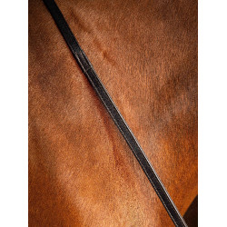 Rênes caoutchouc / cuir LeMieux Havane / laiton Marron
