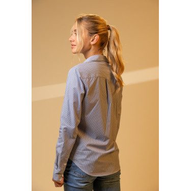 Harcour Swany overhemd Wit / marineblauw