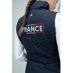 Gilet sans manches France Harcour Baccarat Marine Bleu marine